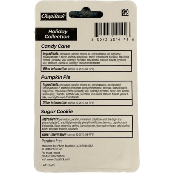 ChapStick Makeup Chapstick Sugar Cookie Pumpkin Pie Candy Cane